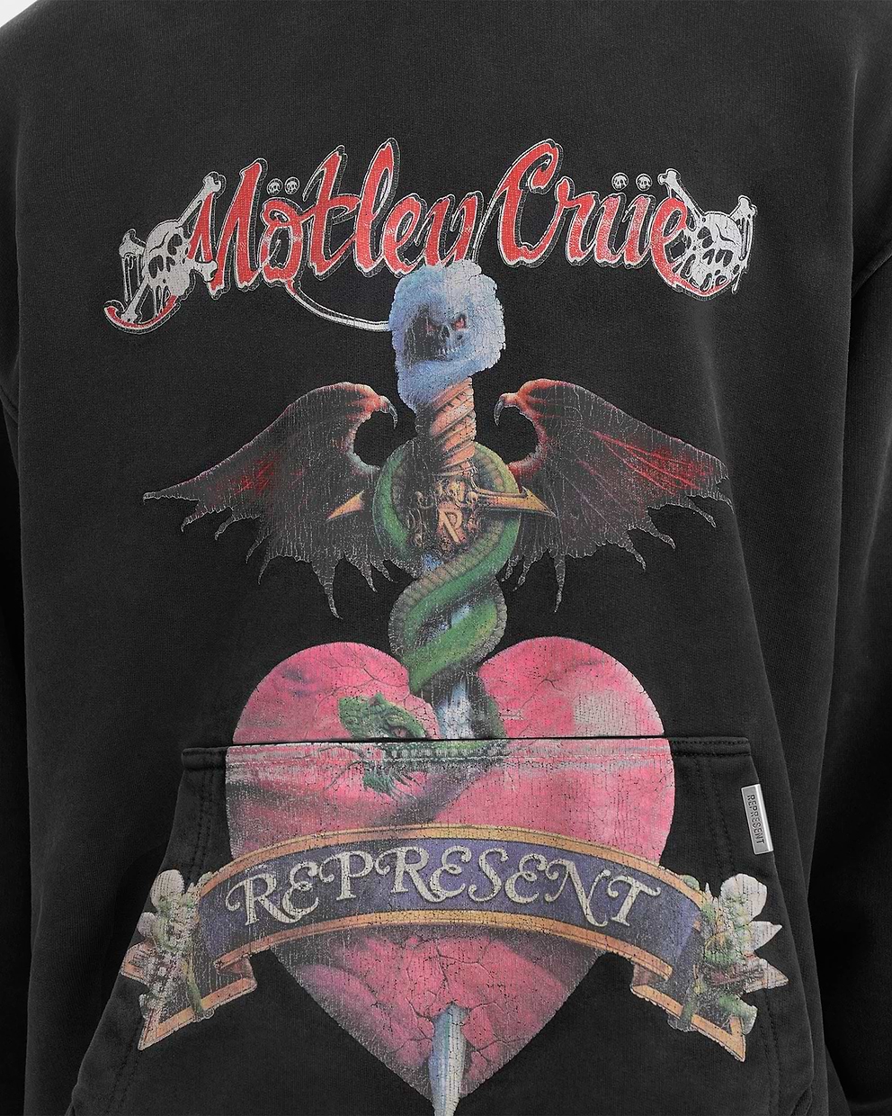 Represent x Mötley Crüe Without You Hoodie - Aged Black